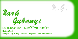 mark gubanyi business card